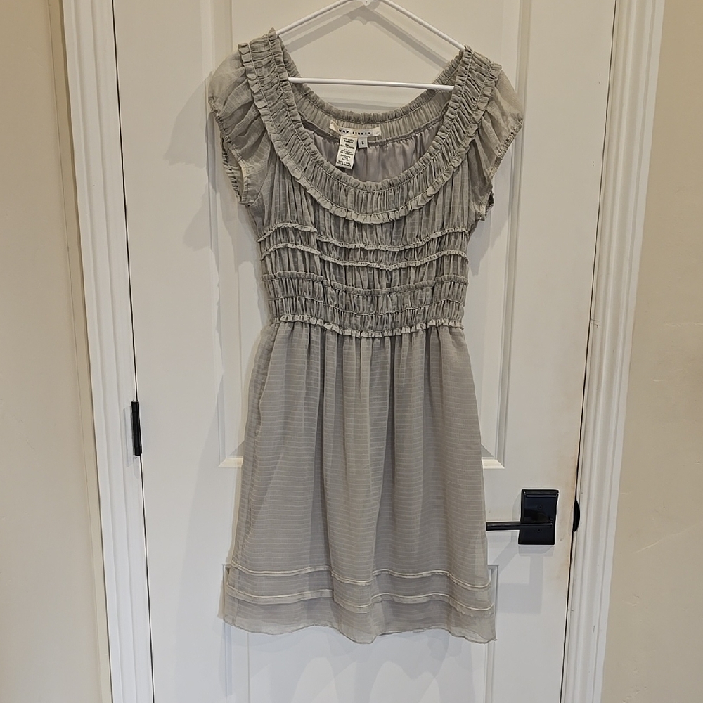 Max Studio Elegant Gray Teen Dress